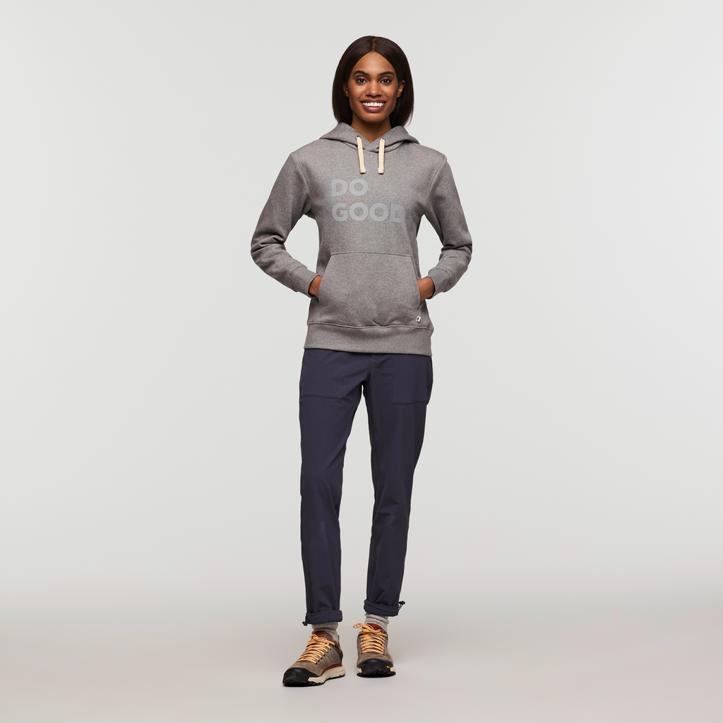 Do Good Pullover Hoodie - Women's, Heather Grey, Model Sydney