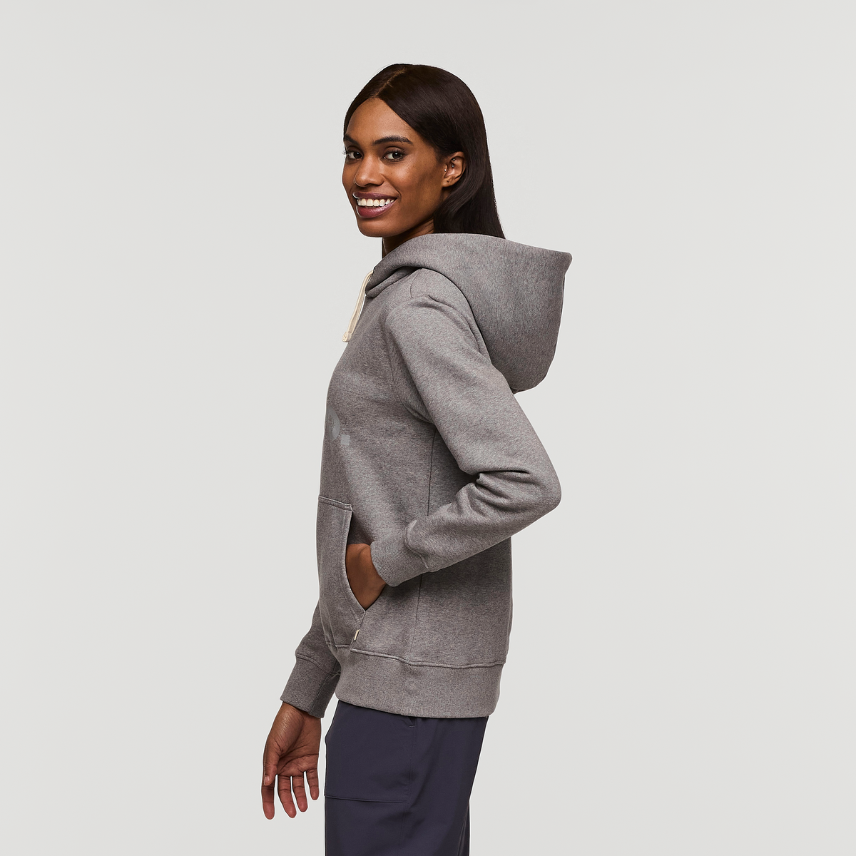 Do Good Pullover Hoodie - Women's, Heather Grey, Model Sydney