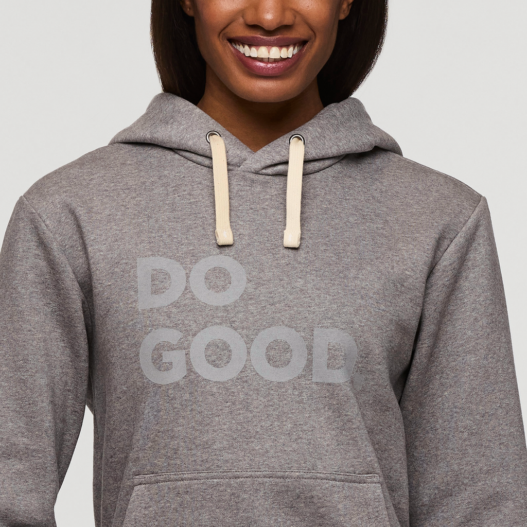 Do Good Pullover Hoodie - Women's, Heather Grey, Model Sydney