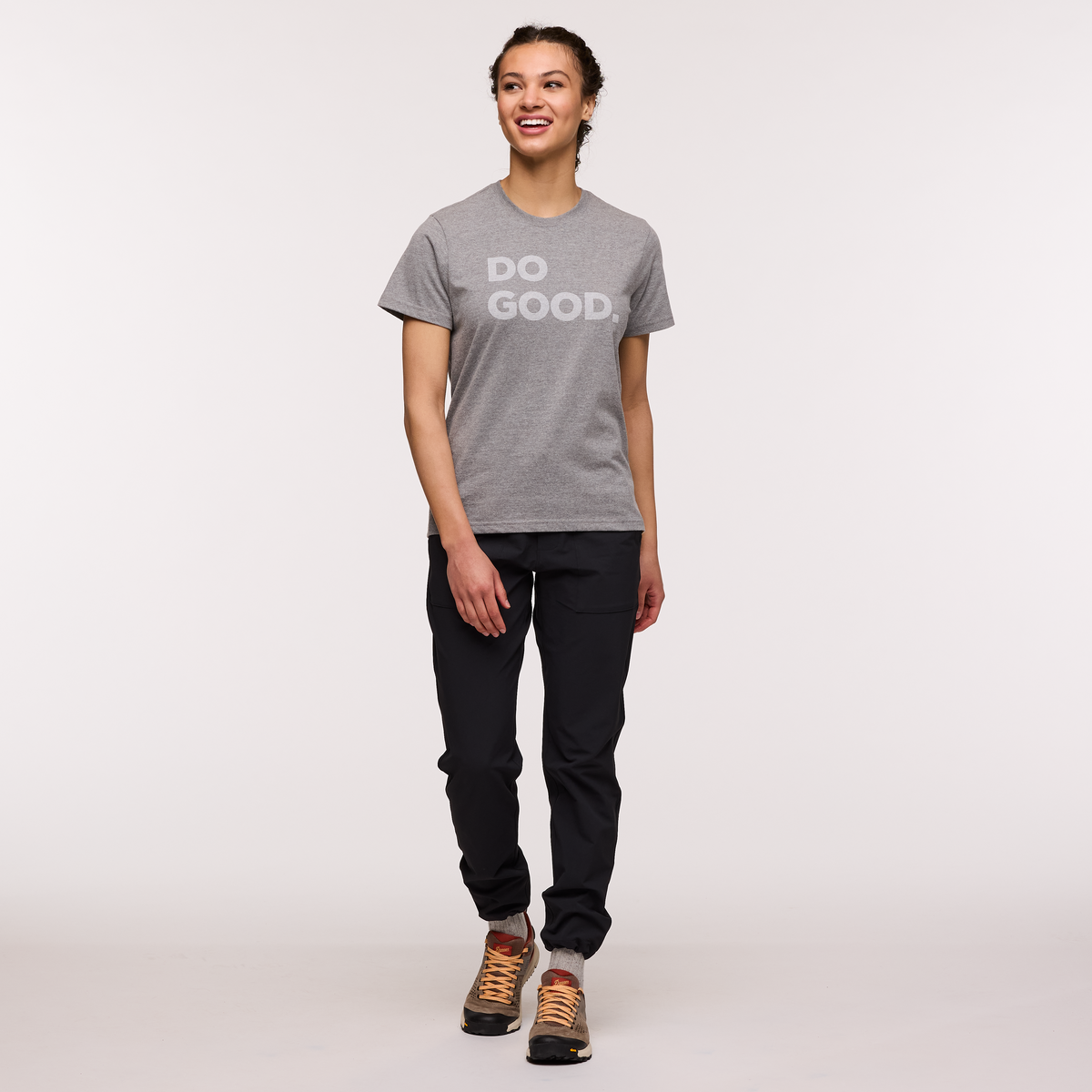 Do Good T-Shirt - Women's, Heather Grey, Model London