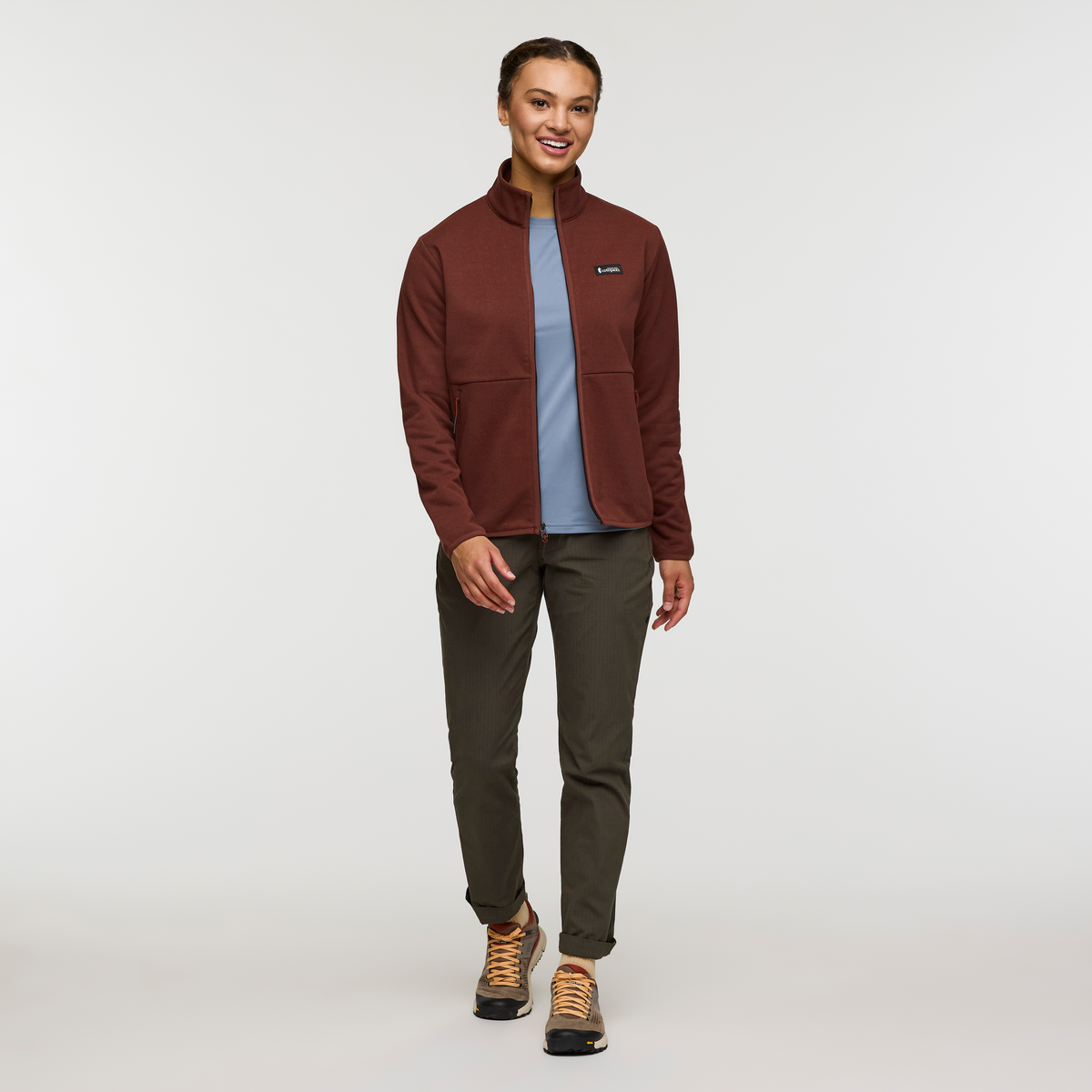 Envo Fleece Full-Zip Jacket - Women's, Heather Chestnut, Model London