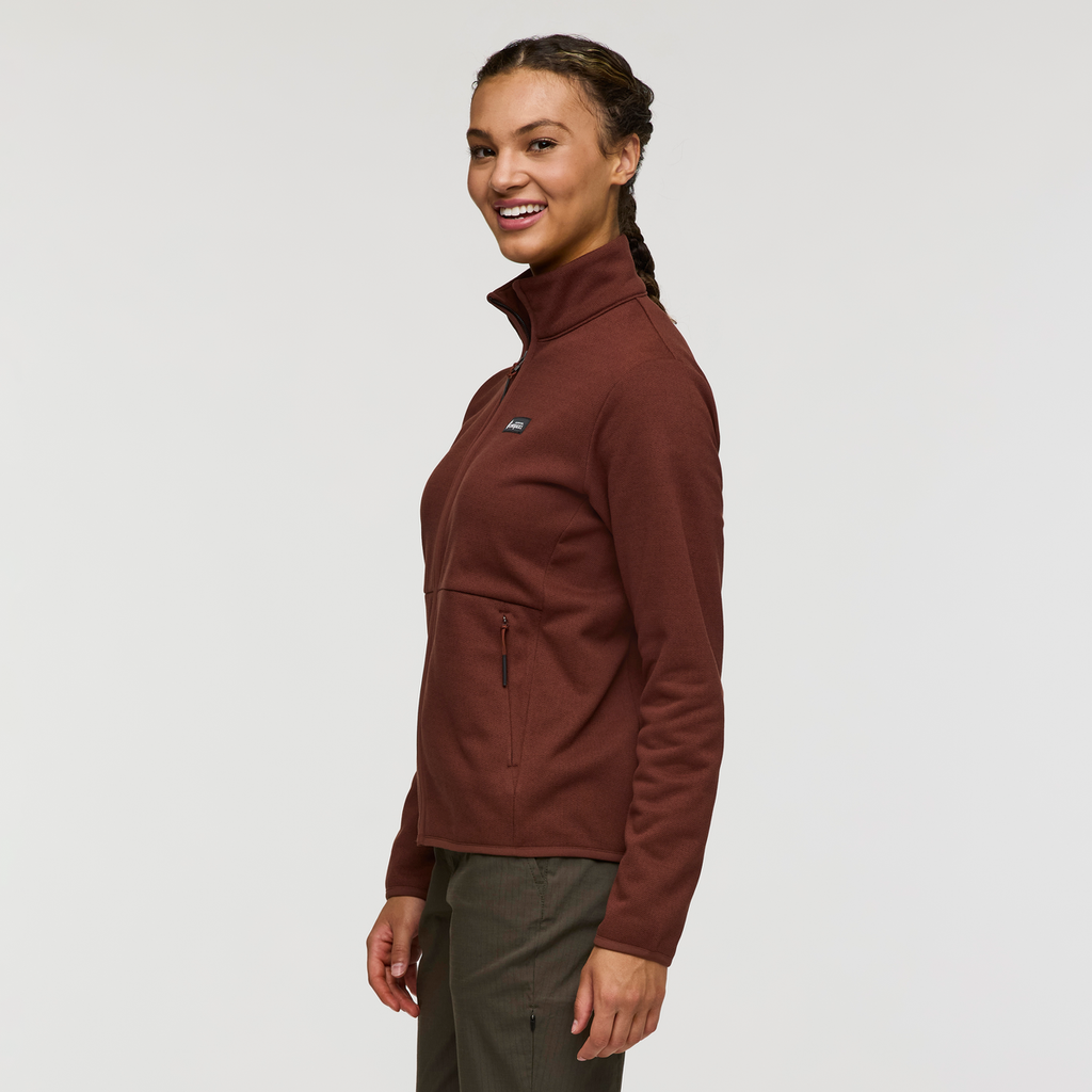 Envo Fleece Full-Zip Jacket - Women's, Heather Chestnut, Model London