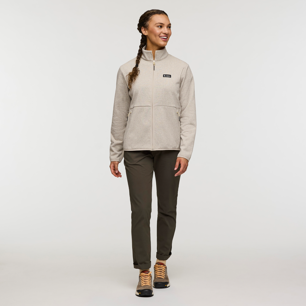 Envo Fleece Full-Zip Jacket - Women's, Heather Cream, Model London
