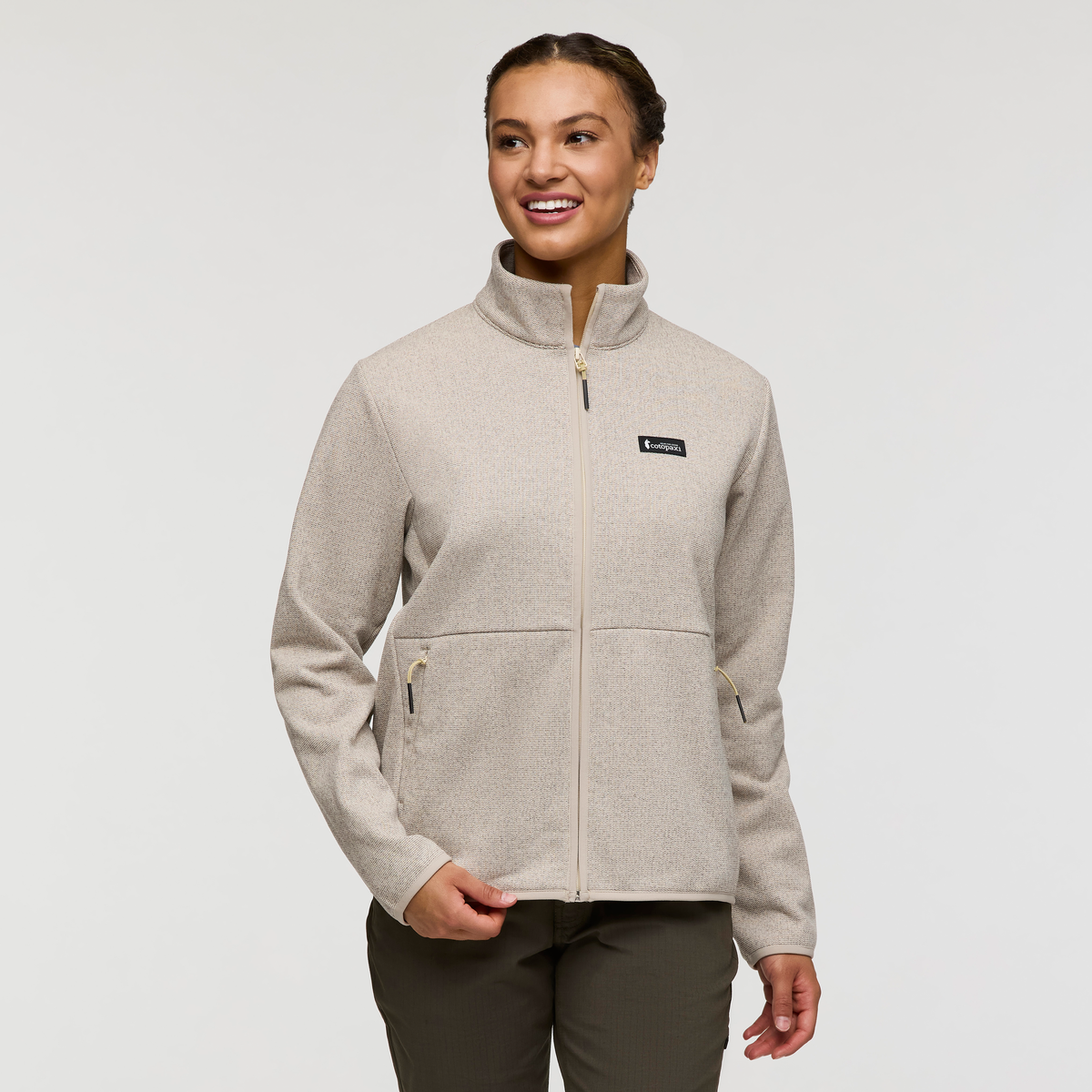Envo Fleece Full-Zip Jacket - Women's, Heather Cream, Model London
