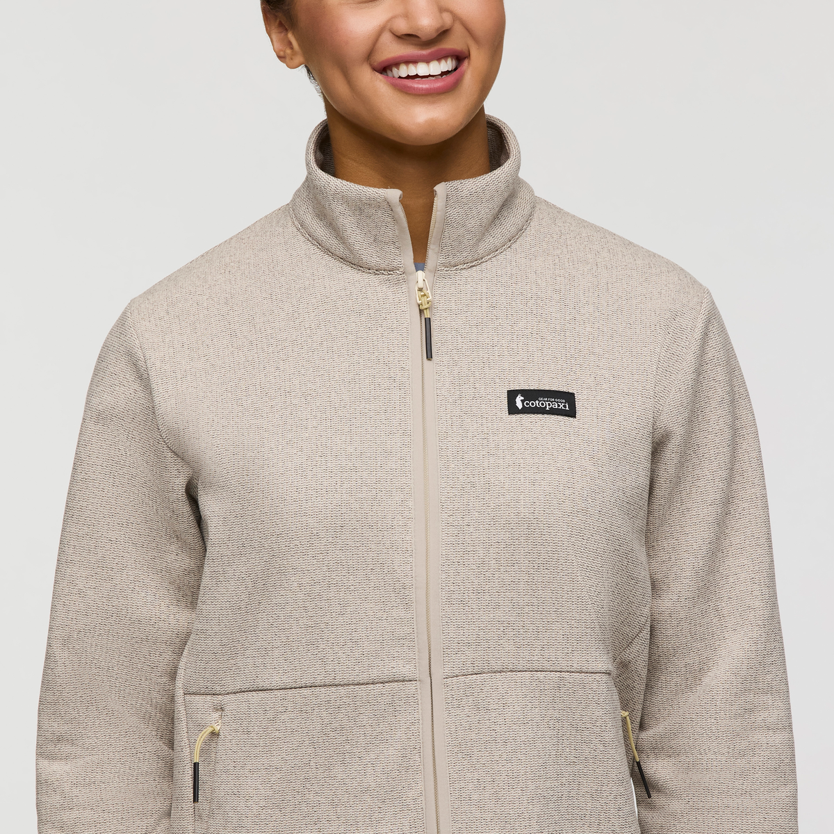 Envo Fleece Full-Zip Jacket - Women's, Heather Cream, Model London