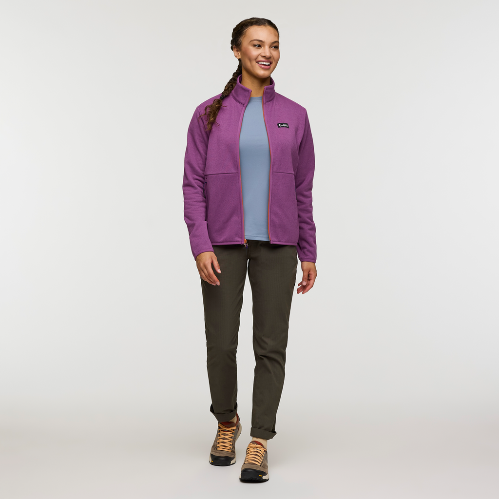 Envo Fleece Full-Zip Jacket - Women's, Heather Mauve, Model London
