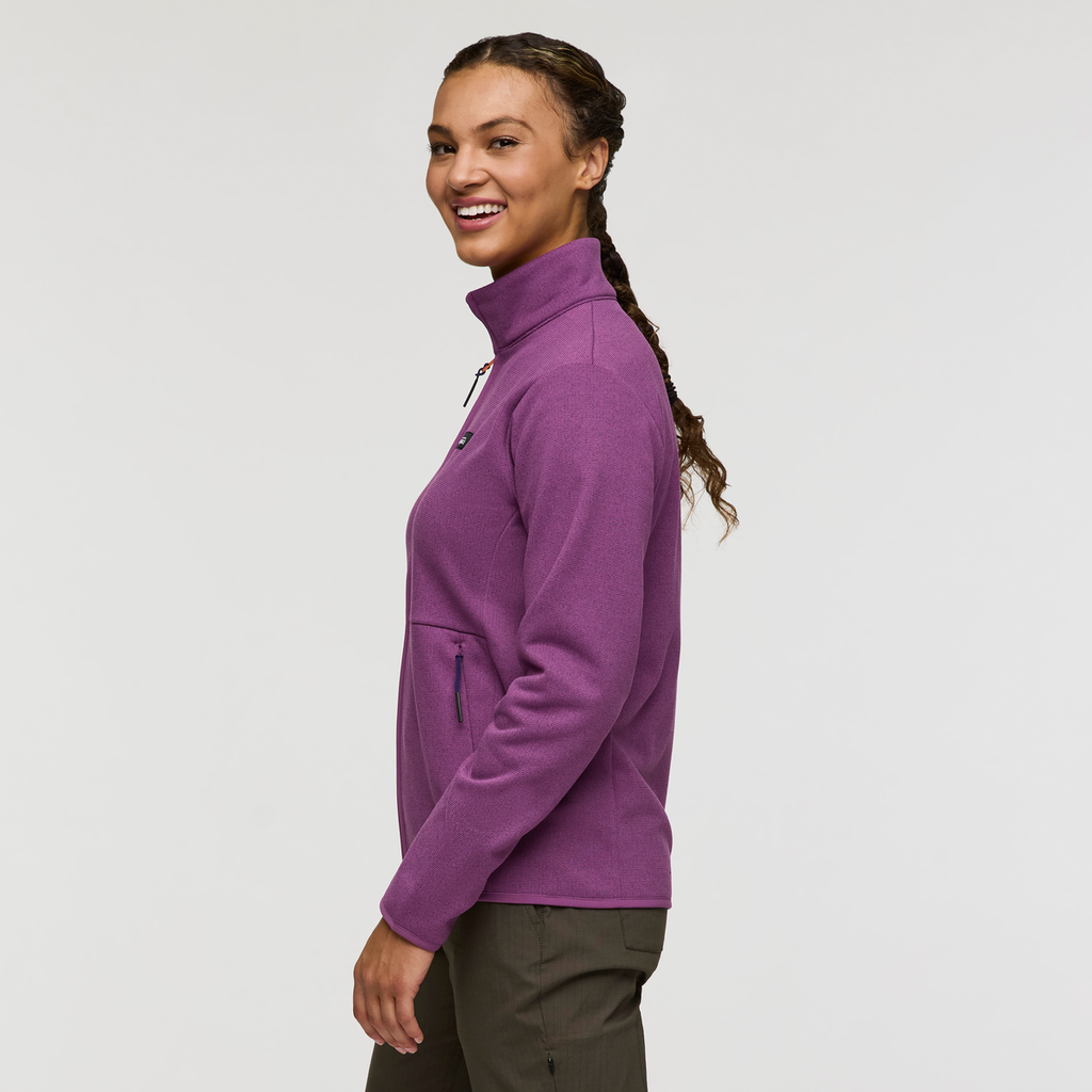 Envo Fleece Full-Zip Jacket - Women's, Heather Mauve, Model London