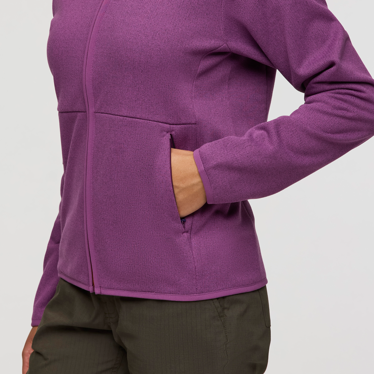 Envo Fleece Full-Zip Jacket - Women's, Heather Mauve, Model London