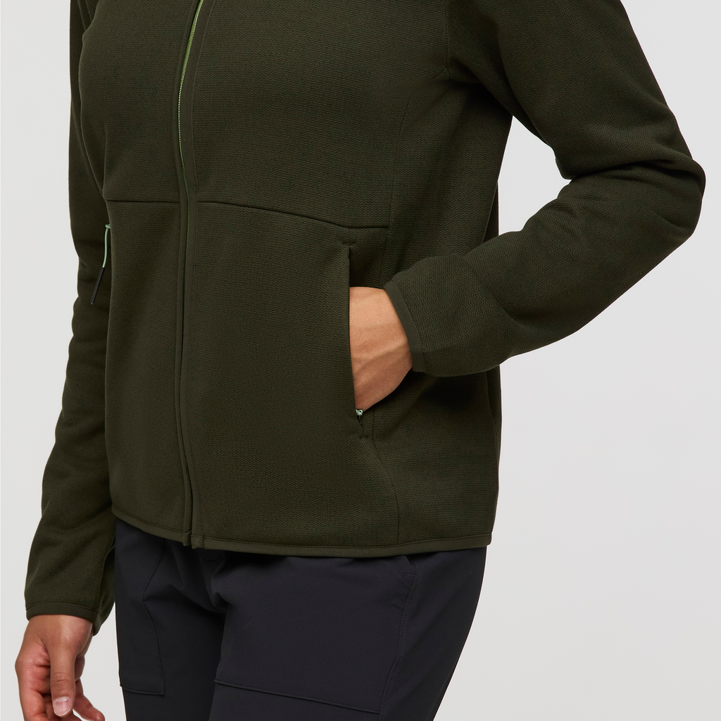 Envo Fleece Full-Zip Jacket - Women's, Heather Woods, Model London