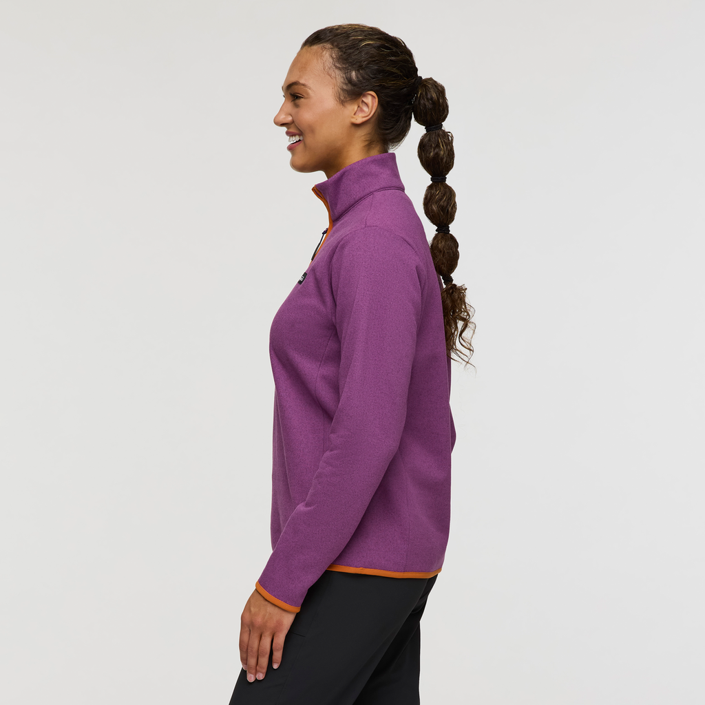 Envo Fleece Quarter-Zip Pullover - Women's, Heather Mauve, Model London