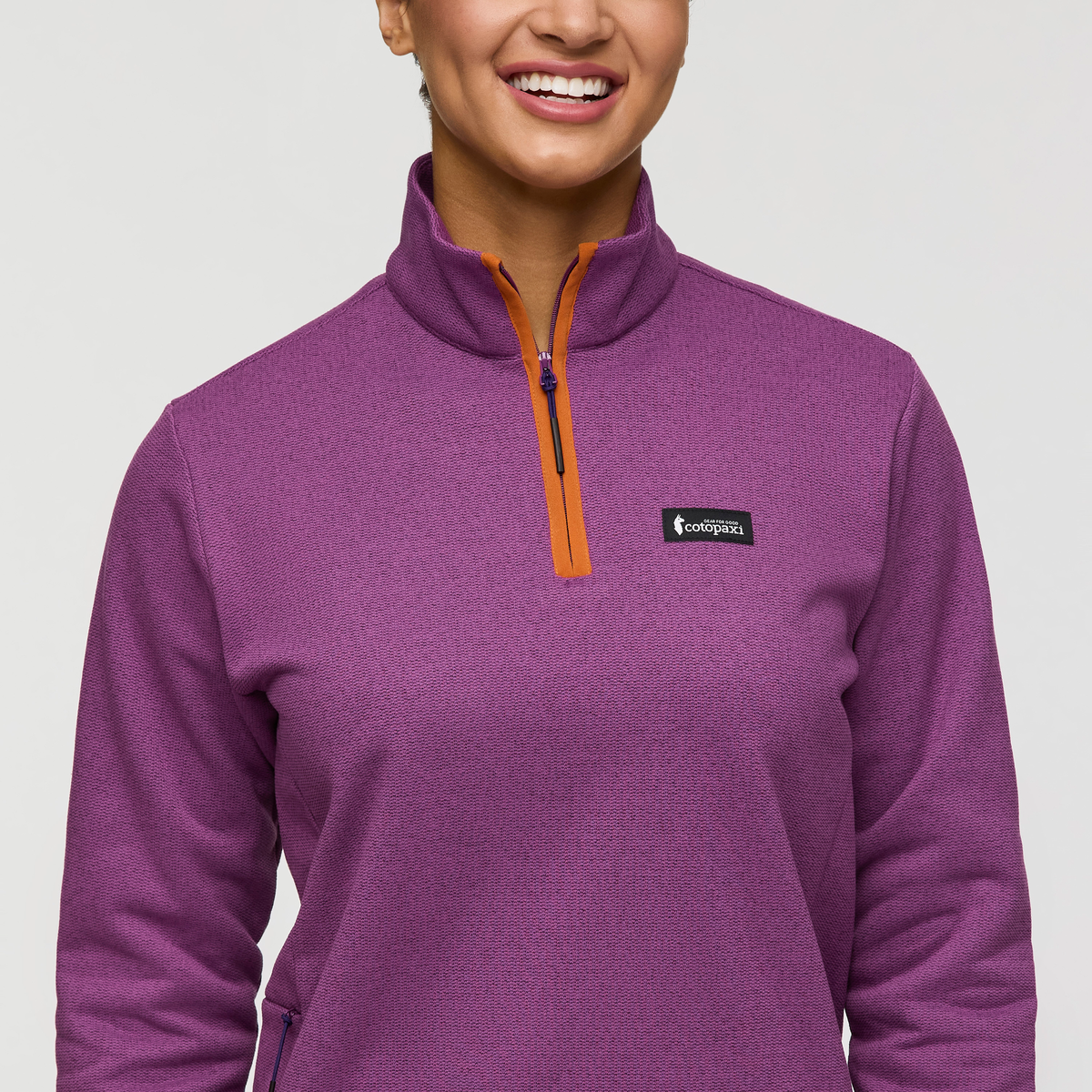 Envo Fleece Quarter-Zip Pullover - Women's, Heather Mauve, Model London