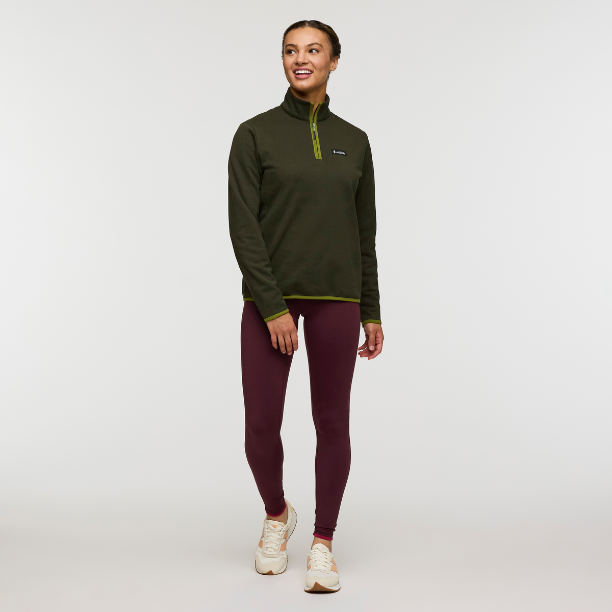 Envo Fleece Quarter-Zip Pullover - Women's, Heather Woods, Model London