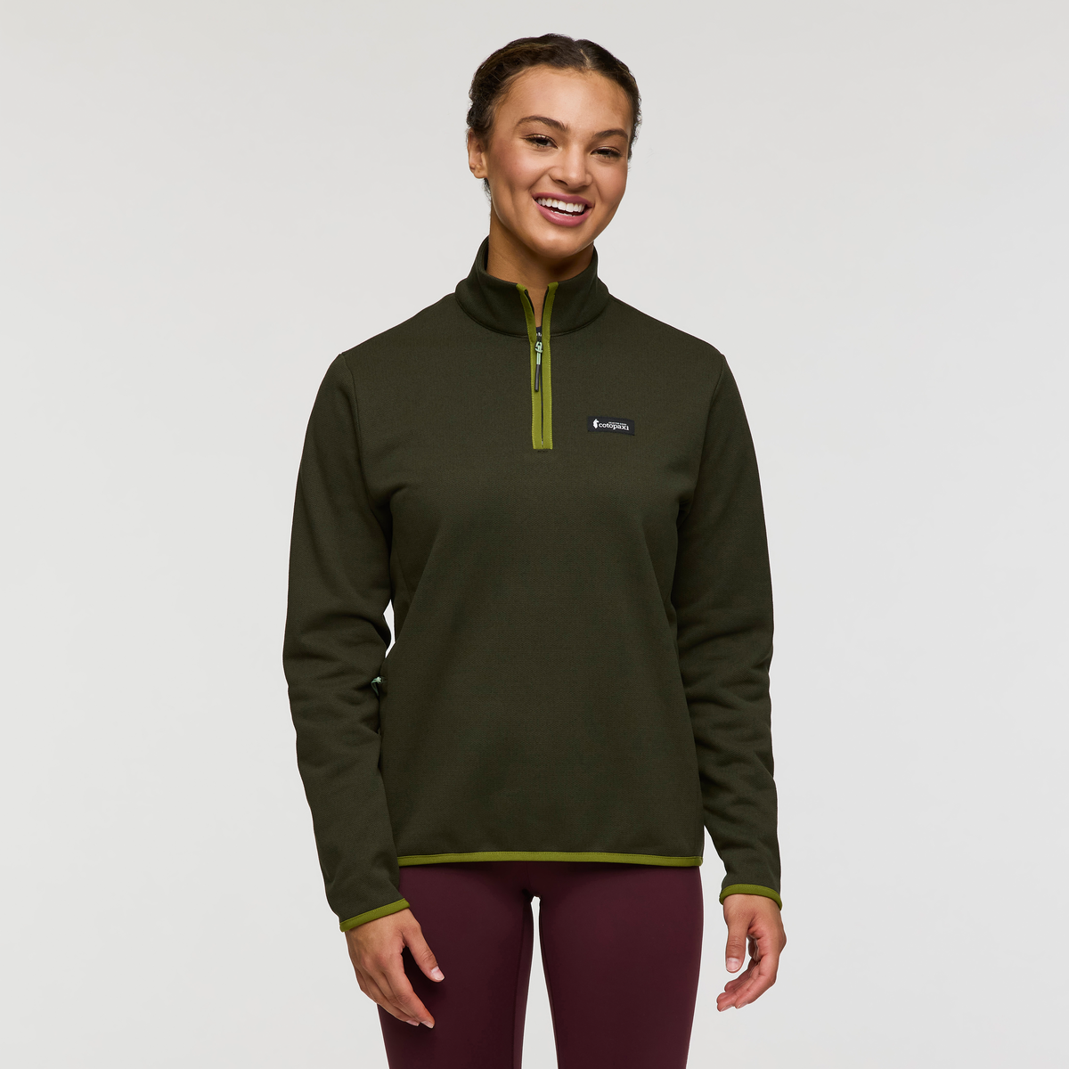 Envo Fleece Quarter-Zip Pullover - Women's, Heather Woods, Model London