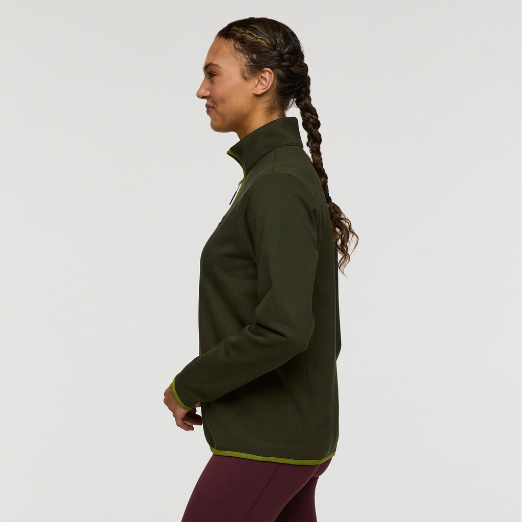 Envo Fleece Quarter-Zip Pullover - Women's, Heather Woods, Model London