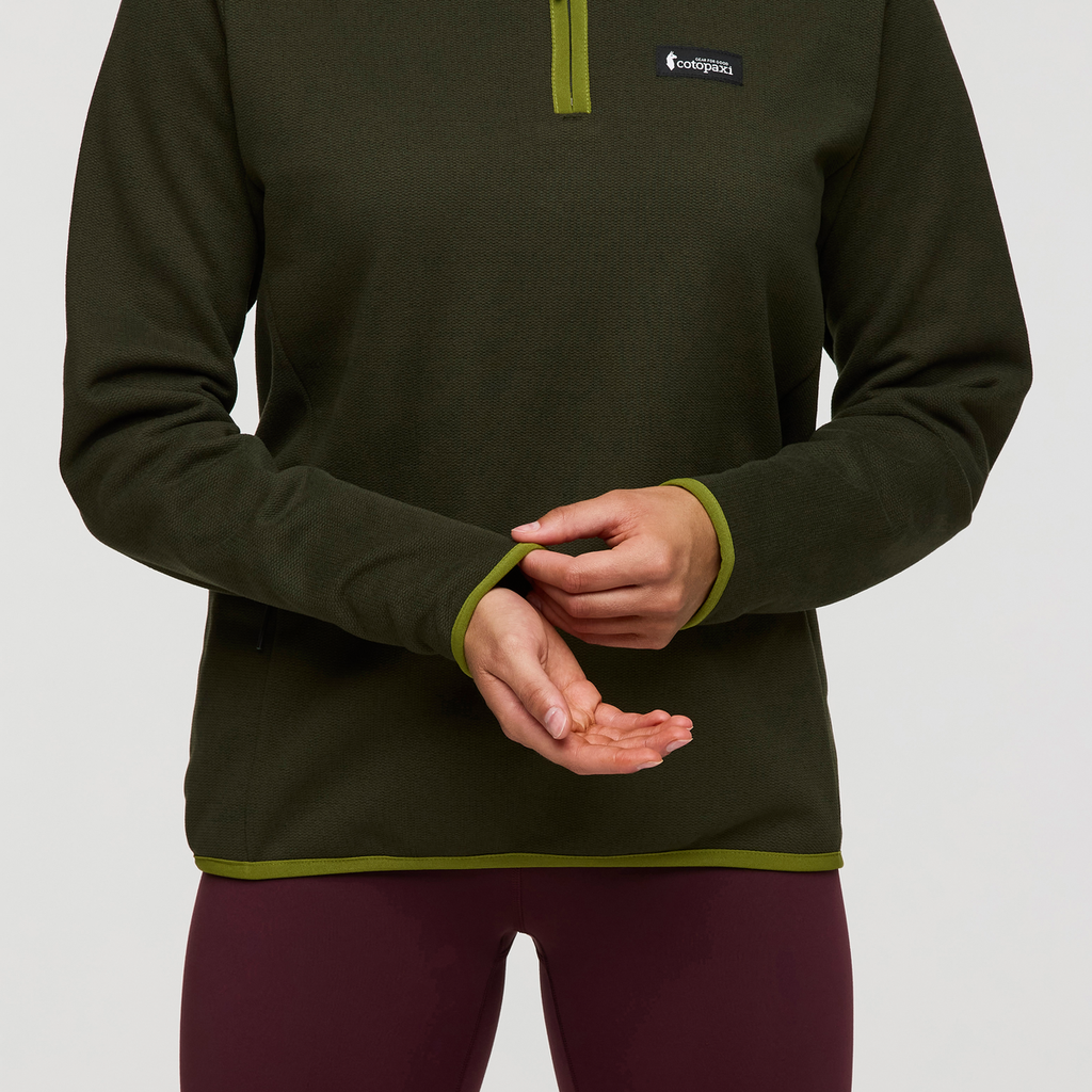 Envo Fleece Quarter-Zip Pullover - Women's, Heather Woods, Model London