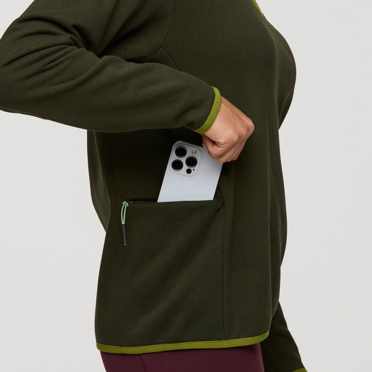 Envo Fleece Quarter-Zip Pullover - Women's, Heather Woods, Model London