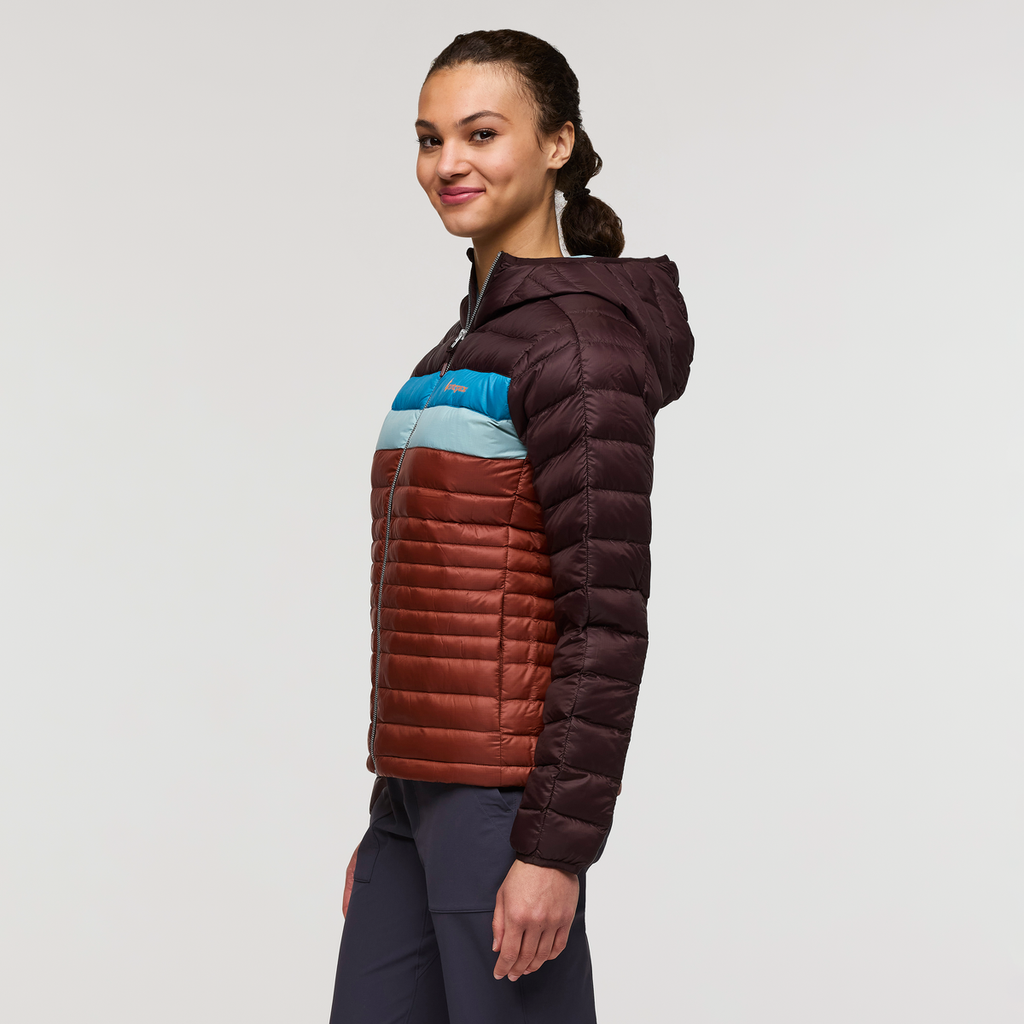 Fuego Hooded Down Jacket - Women's, Coffee/Rusty, Model London