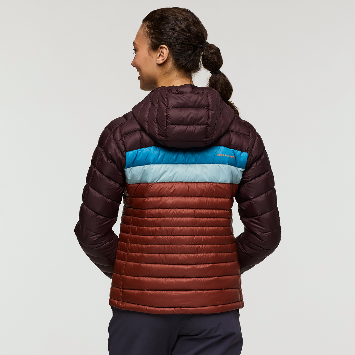 Fuego Hooded Down Jacket - Women's, Coffee/Rusty, Model London