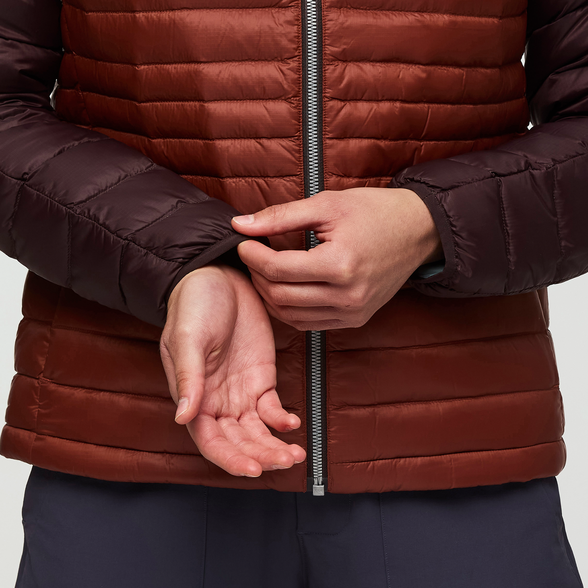 Fuego Hooded Down Jacket - Women's, Coffee/Rusty, Model London