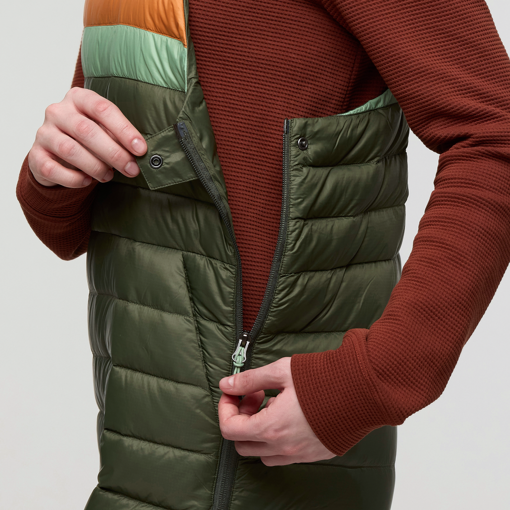 Fuego Down Overall - Women's, Fatigue Stripes, Model Kathleen