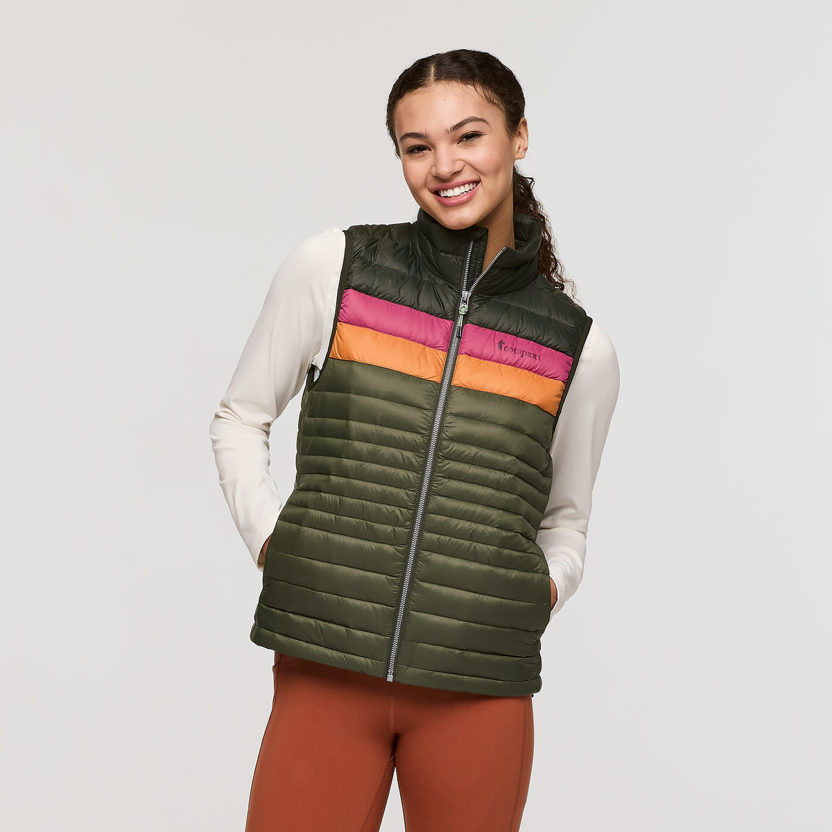 Fuego Down Vest - Women's, Woods/Fatigue, Model London