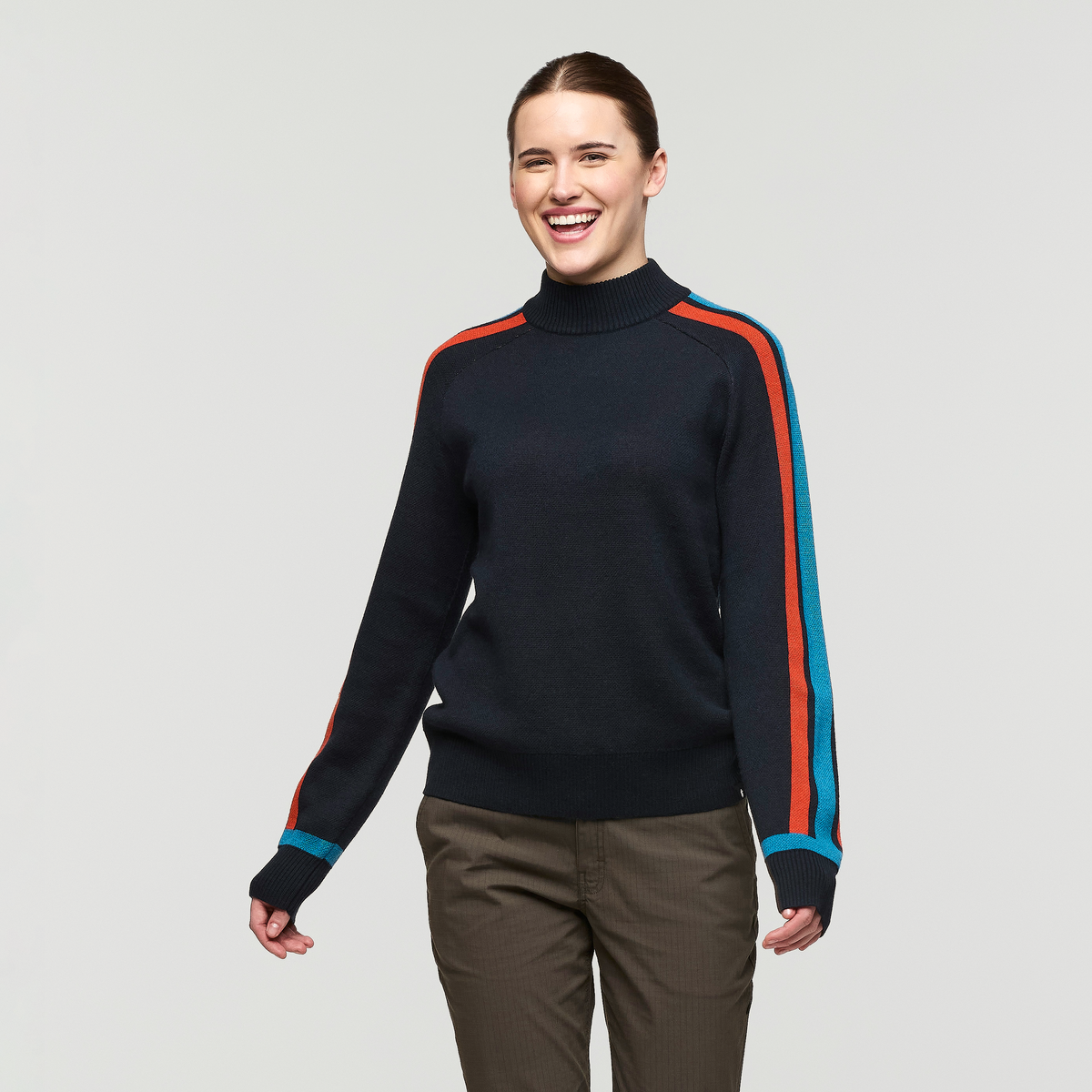 Libre Mock Sweater - Women's, Carbon, Model Kathleen