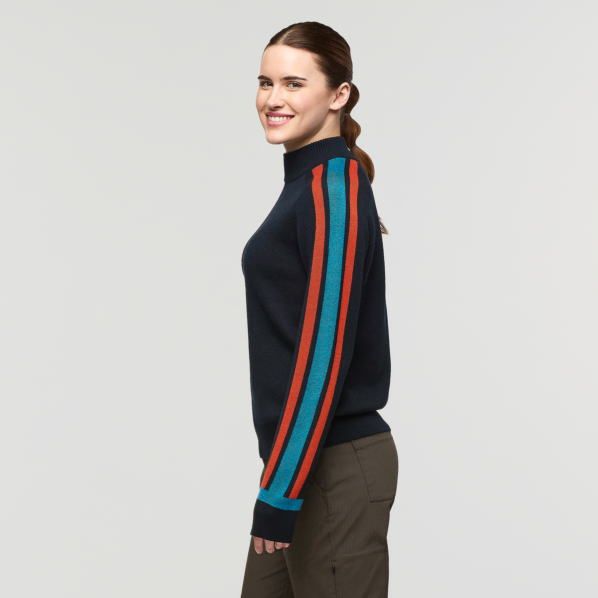 Libre Mock Sweater - Women's, Carbon, Model Kathleen