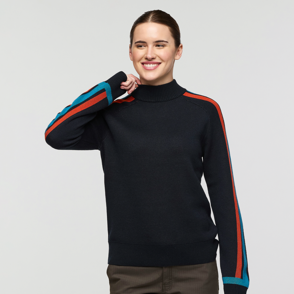 Libre Mock Sweater - Women's, Carbon, Model Kathleen