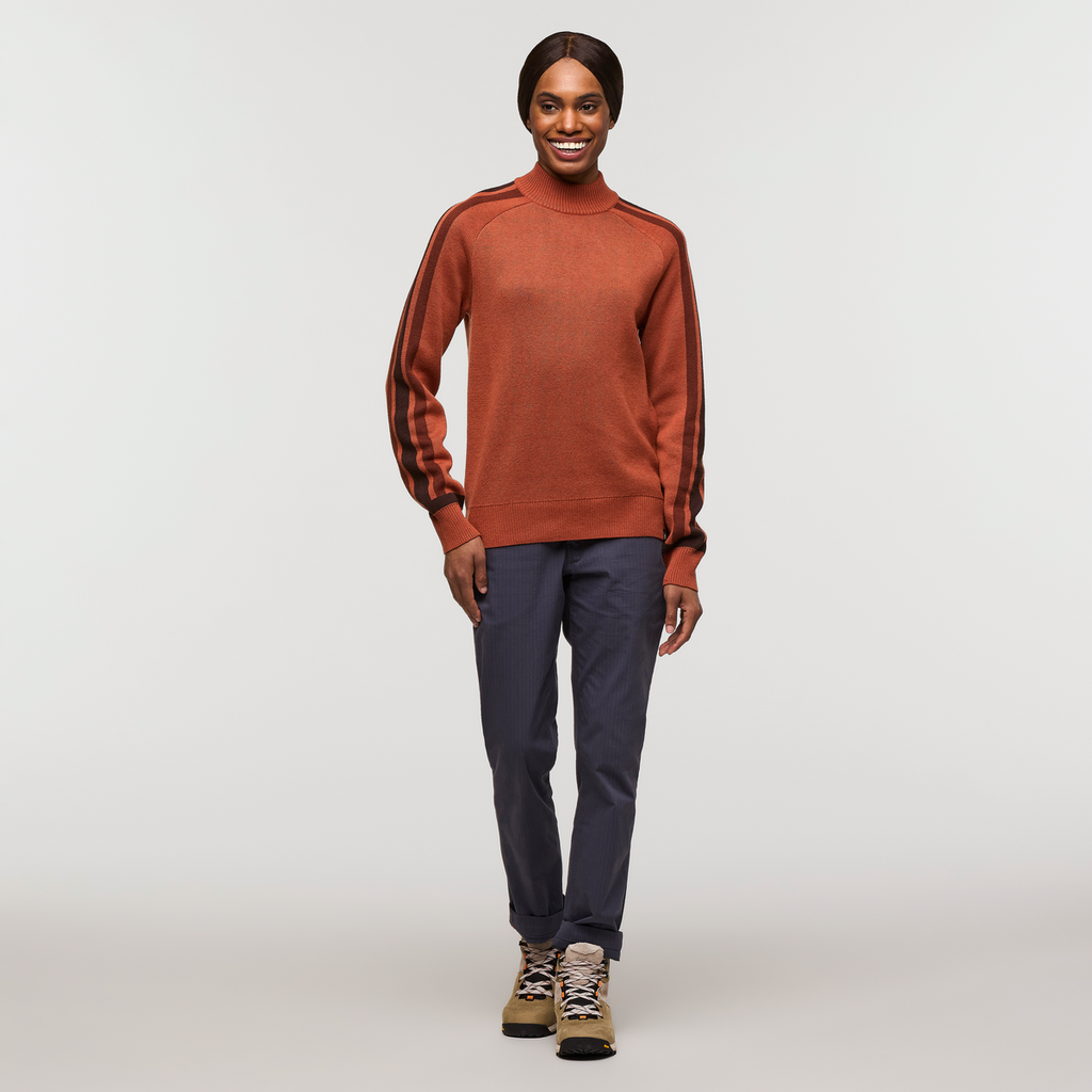 Libre Mock Sweater - Women's, Faded Brick, Model Sydney