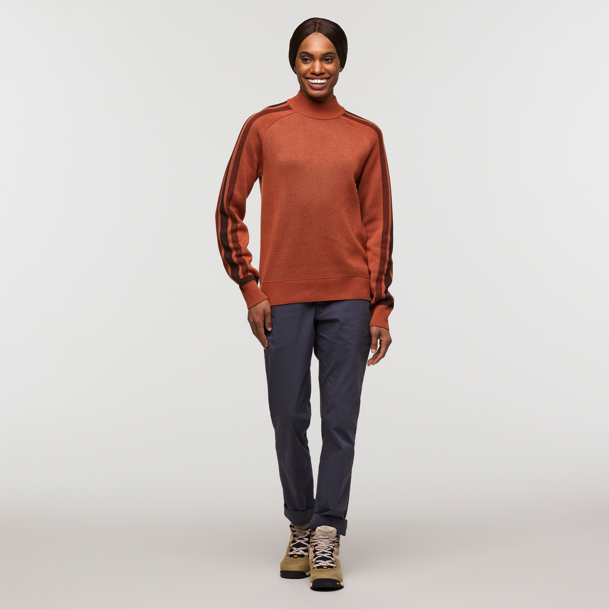 Libre Mock Sweater - Women's, Faded Brick, Model Sydney