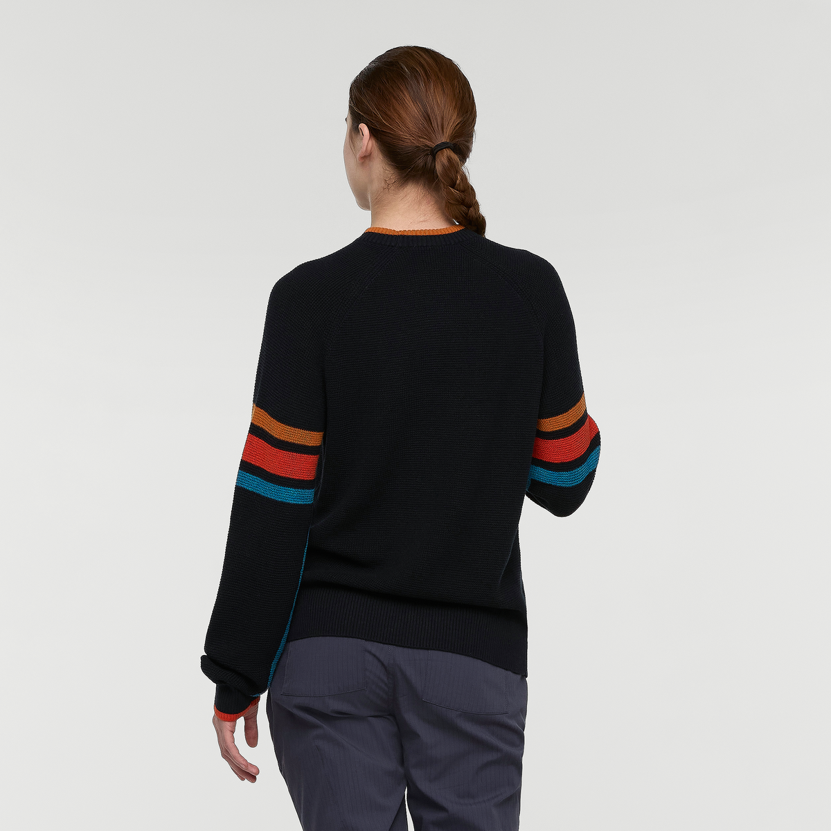 Libre Waffle Crew Sweater - Women's, Carbon, Model Kathleen