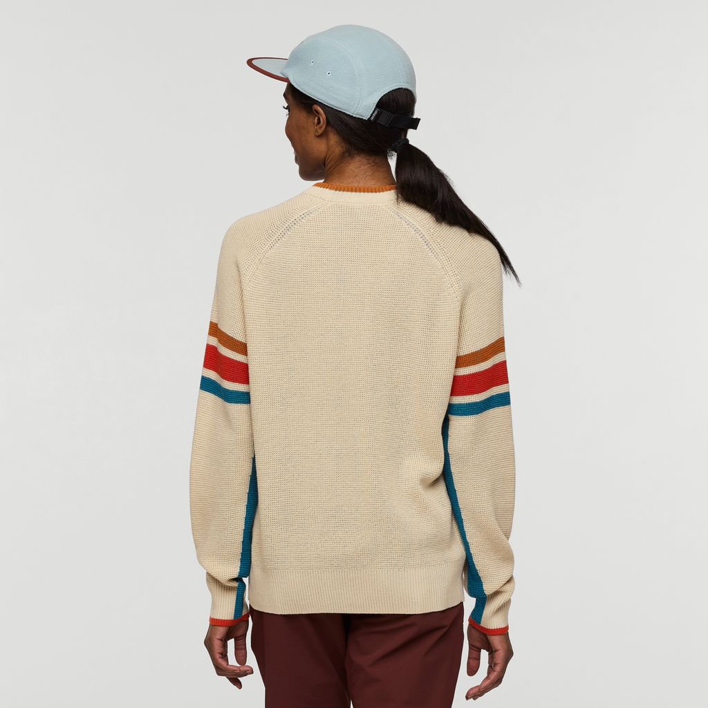 Libre Waffle Crew Sweater - Women's, Cream, Model Sydney