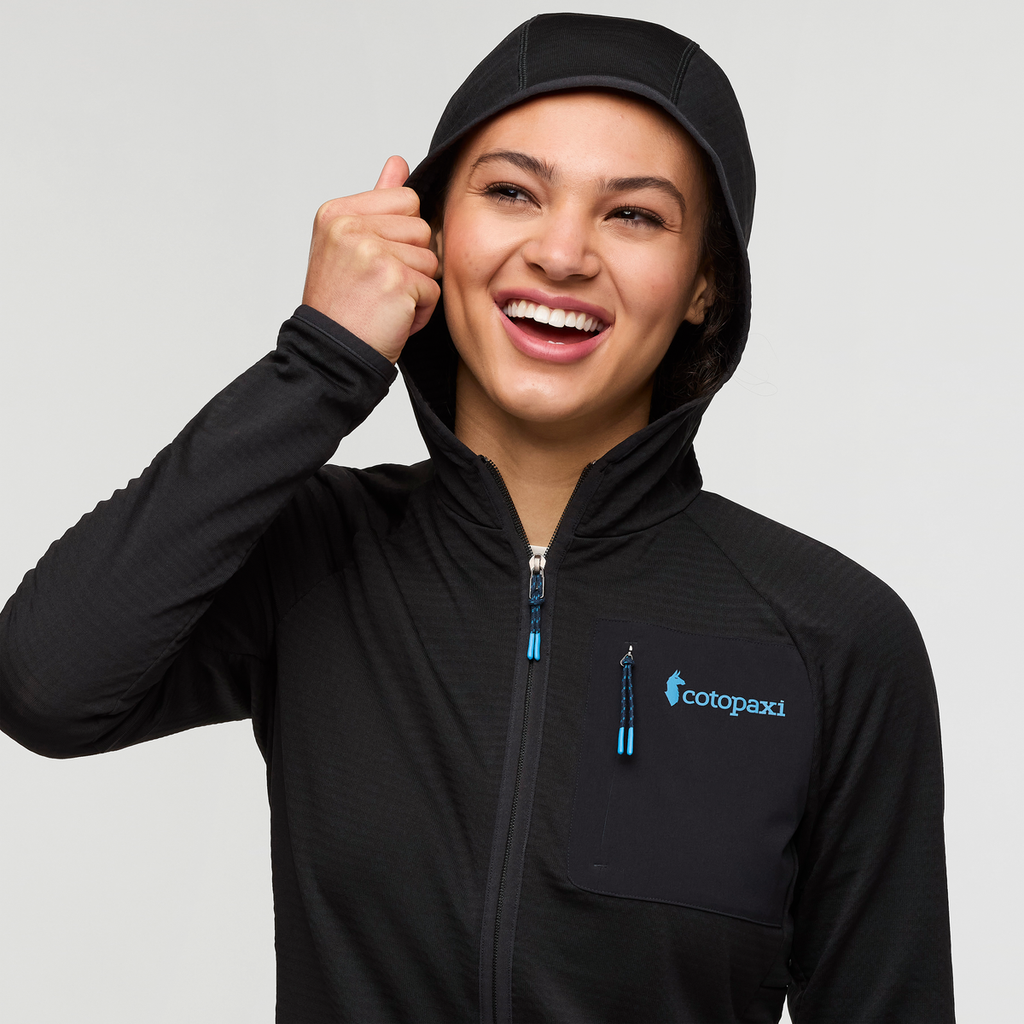 Otero Fleece Full-Zip Hooded Jacket - Women's, Cotopaxi Black, Model London