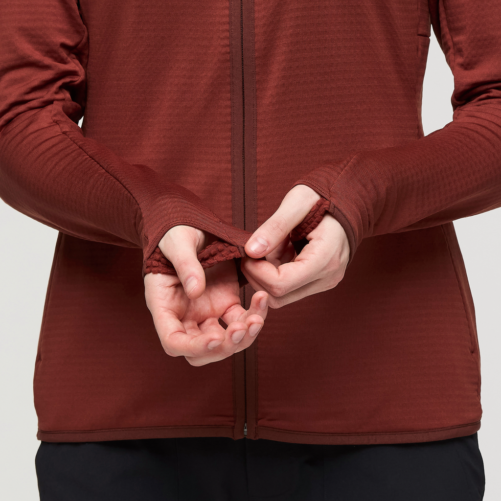 Otero Fleece Full-Zip Hooded Jacket - Women's, Rusty, Model Kathleen