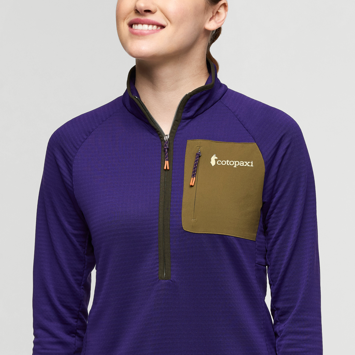 Otero Fleece Half-Zip Pullover - Women's, Black Violet, Model Kathleen