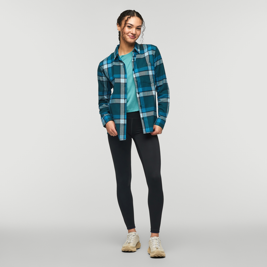 Quedo Flannel Shirt - Women's, Abyss Plaid, Model London