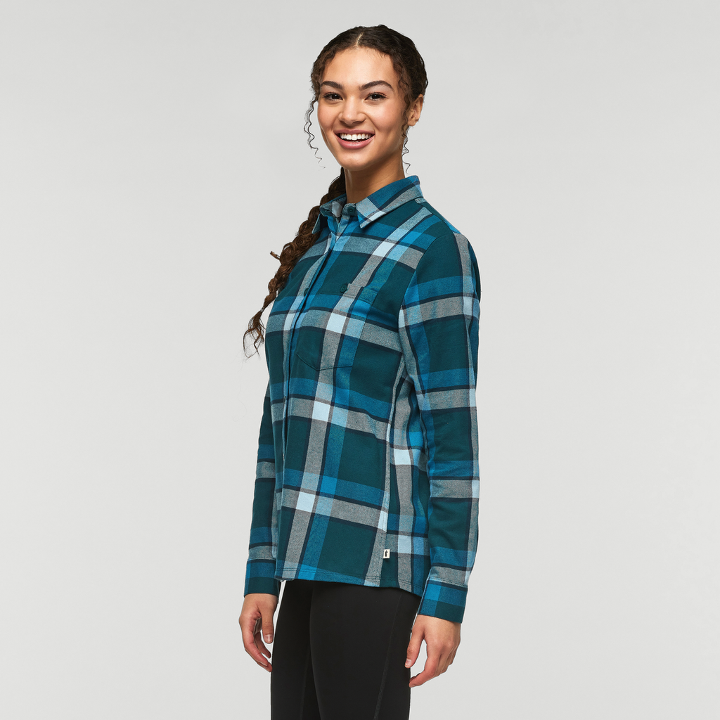 Quedo Flannel Shirt - Women's, Abyss Plaid, Model London