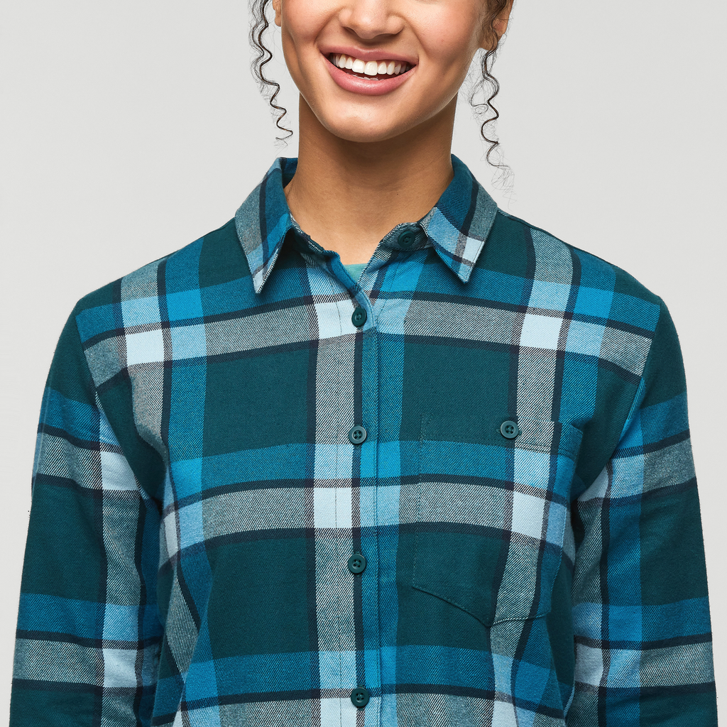 Quedo Flannel Shirt - Women's, Abyss Plaid, Model London