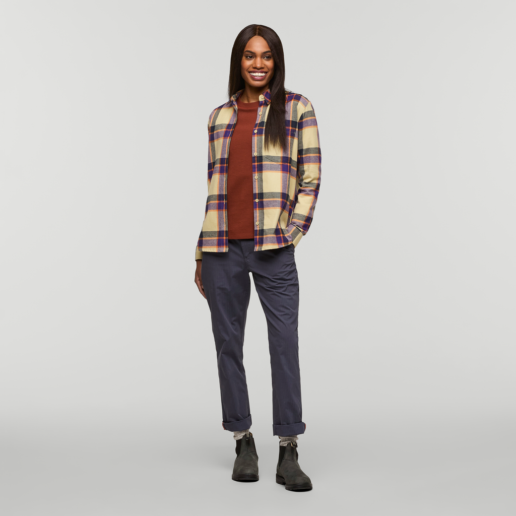 Quedo Flannel Shirt - Women's, Grain Plaid, Model London