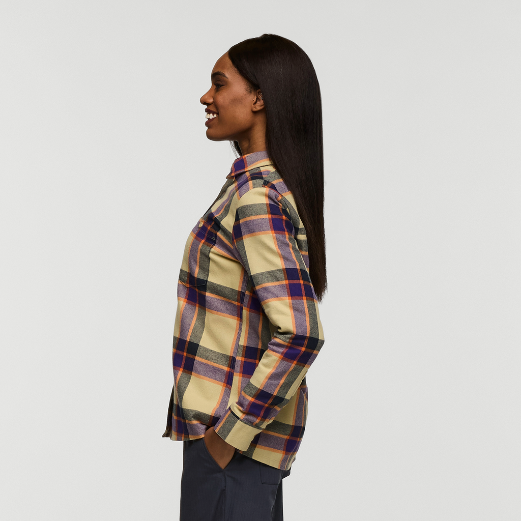 Quedo Flannel Shirt - Women's, Grain Plaid, Model London