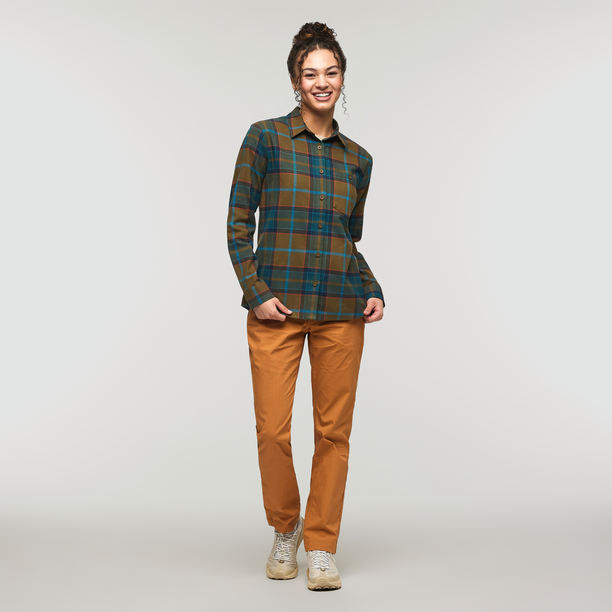 Quedo Flannel Shirt - Women's, Live Oak Plaid, Model London
