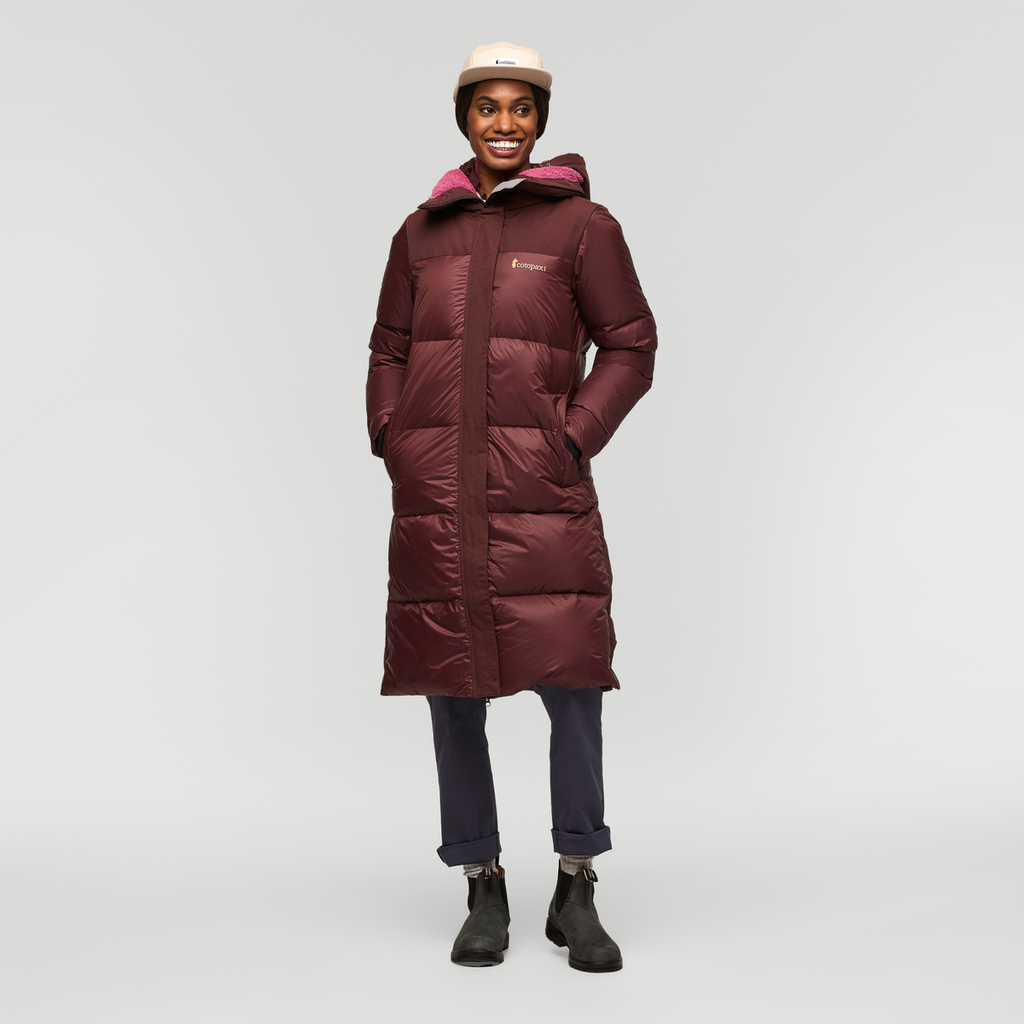 Solazo Down Parka - Women's, Chestnut, Model Sydney