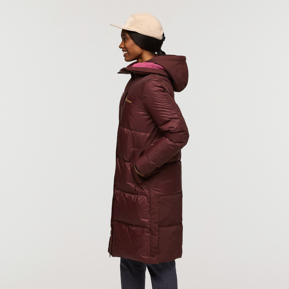 Solazo Down Parka - Women's, Chestnut, Model Sydney