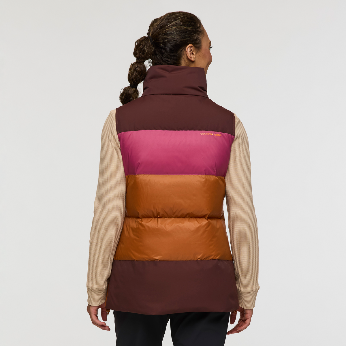 Solazo Down Vest - Women's, Chestnut/Sangria, Model London