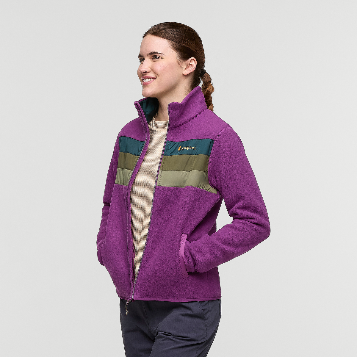 Teca Fleece Full-Zip Jacket - Women's, Amazonia, Model Kathleen