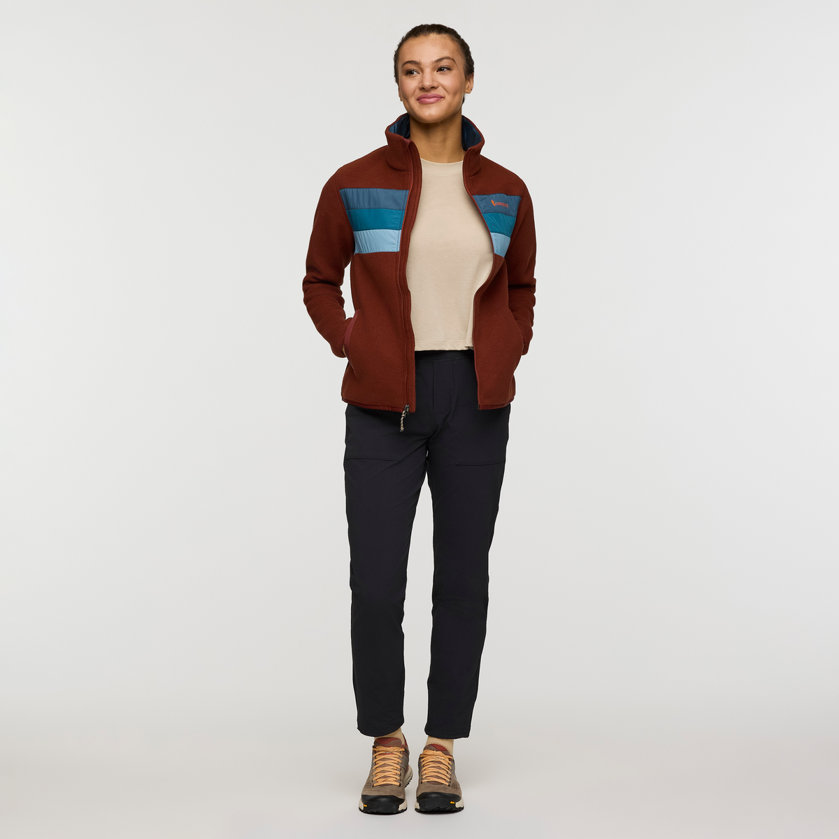 Teca Fleece Full-Zip Jacket - Women's, Copper Coast, Model London