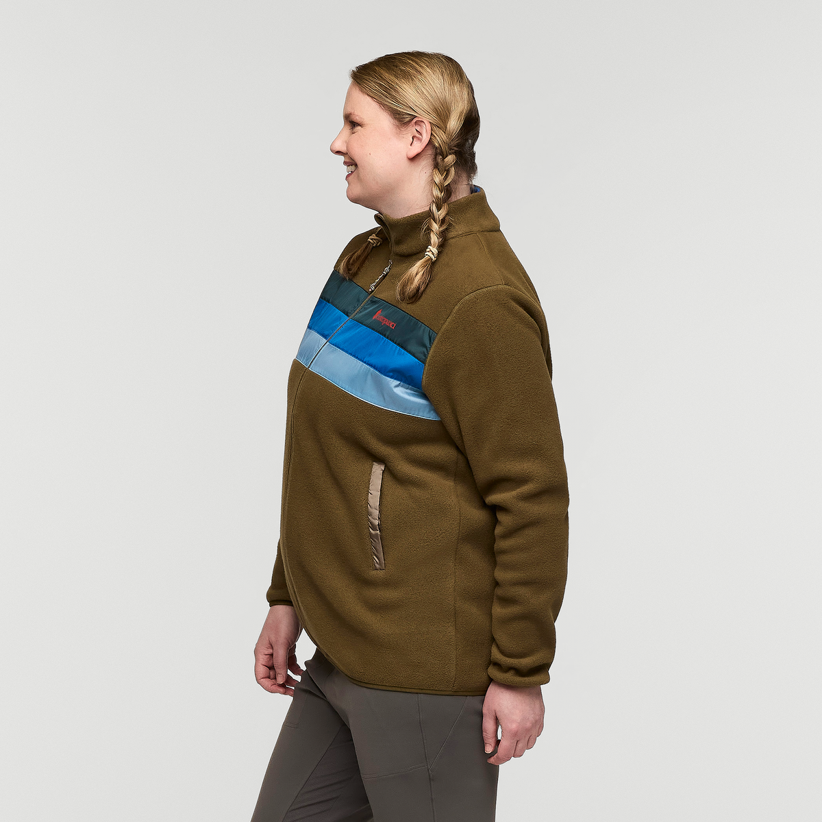 Teca Fleece Full-Zip Jacket - Women's, Footprints, Model Nicole
