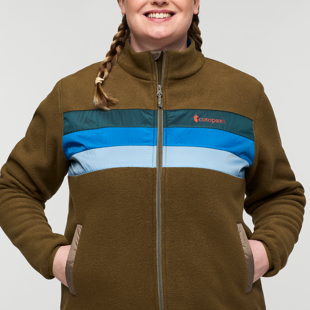Teca Fleece Full-Zip Jacket - Women's, Footprints, Model Nicole