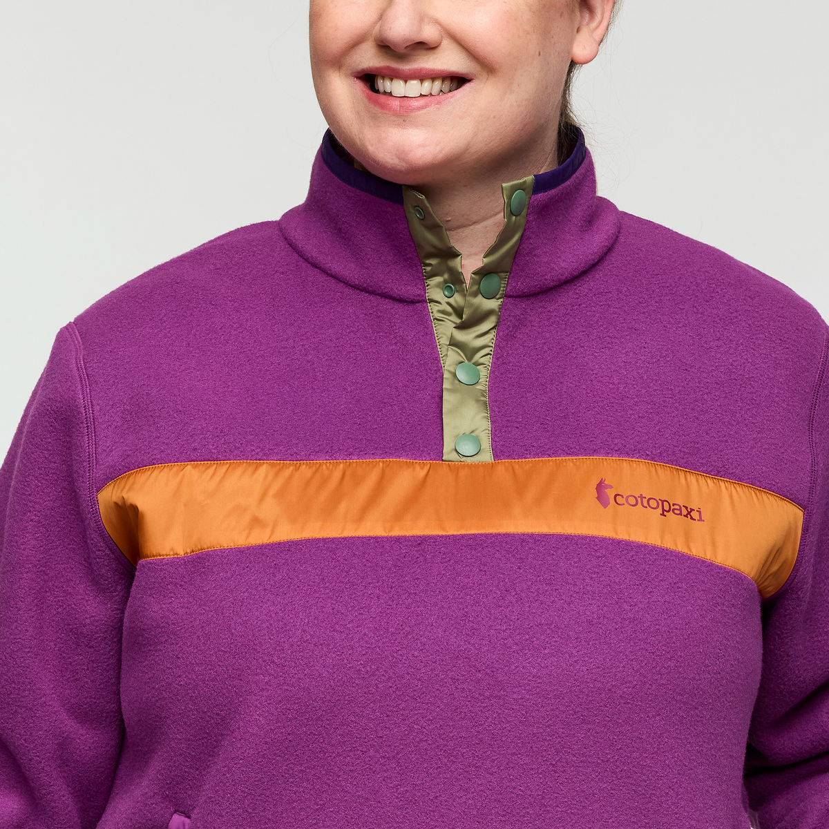 Teca Fleece Pullover - Women's, Birds of Paradise, Model Nicole
