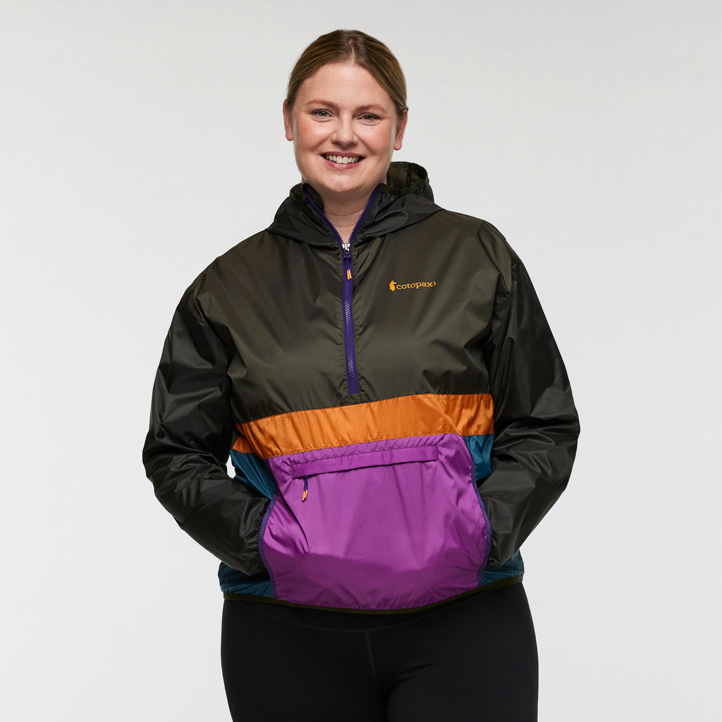 Teca Half-Zip Windbreaker - Women's, Tree Frog, Model Nicole